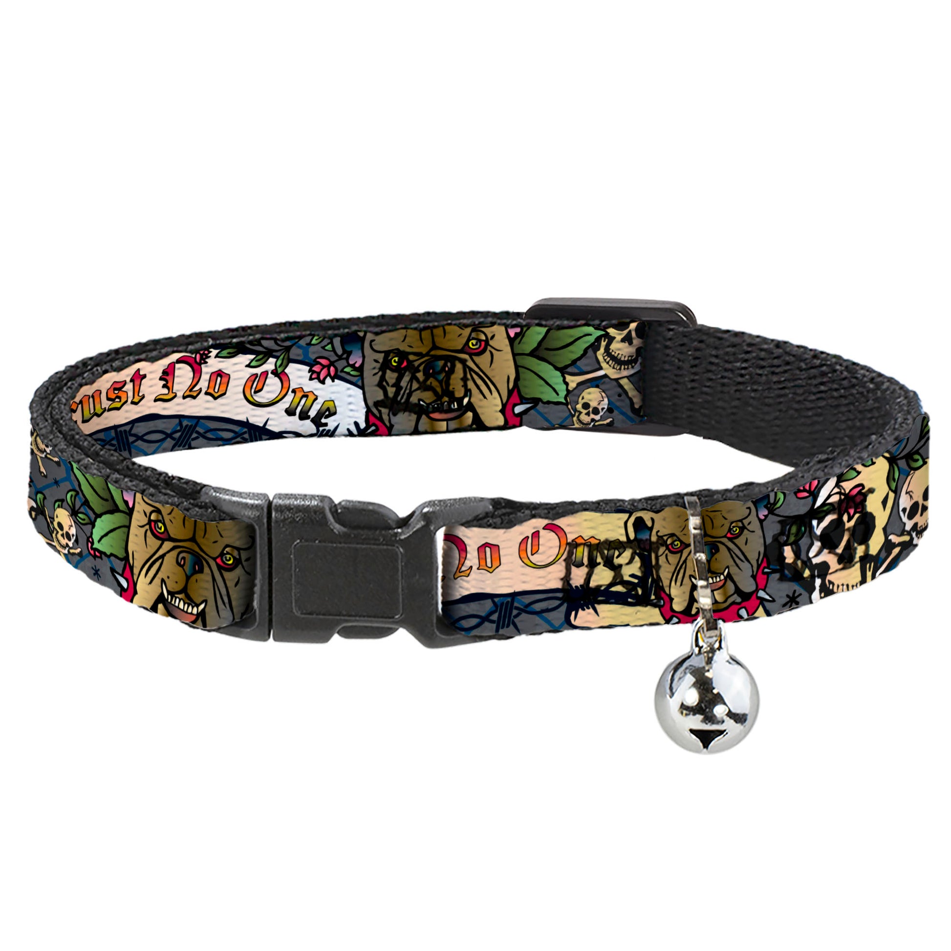 Cat Collar Breakaway - Trust No One Gray Breakaway Cat Collars Buckle-Down