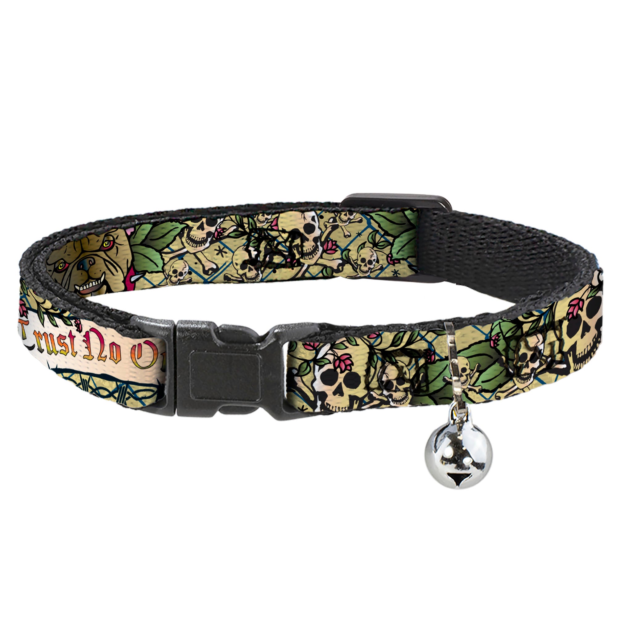 Cat Collar Breakaway - Trust No One Tan Breakaway Cat Collars Buckle-Down