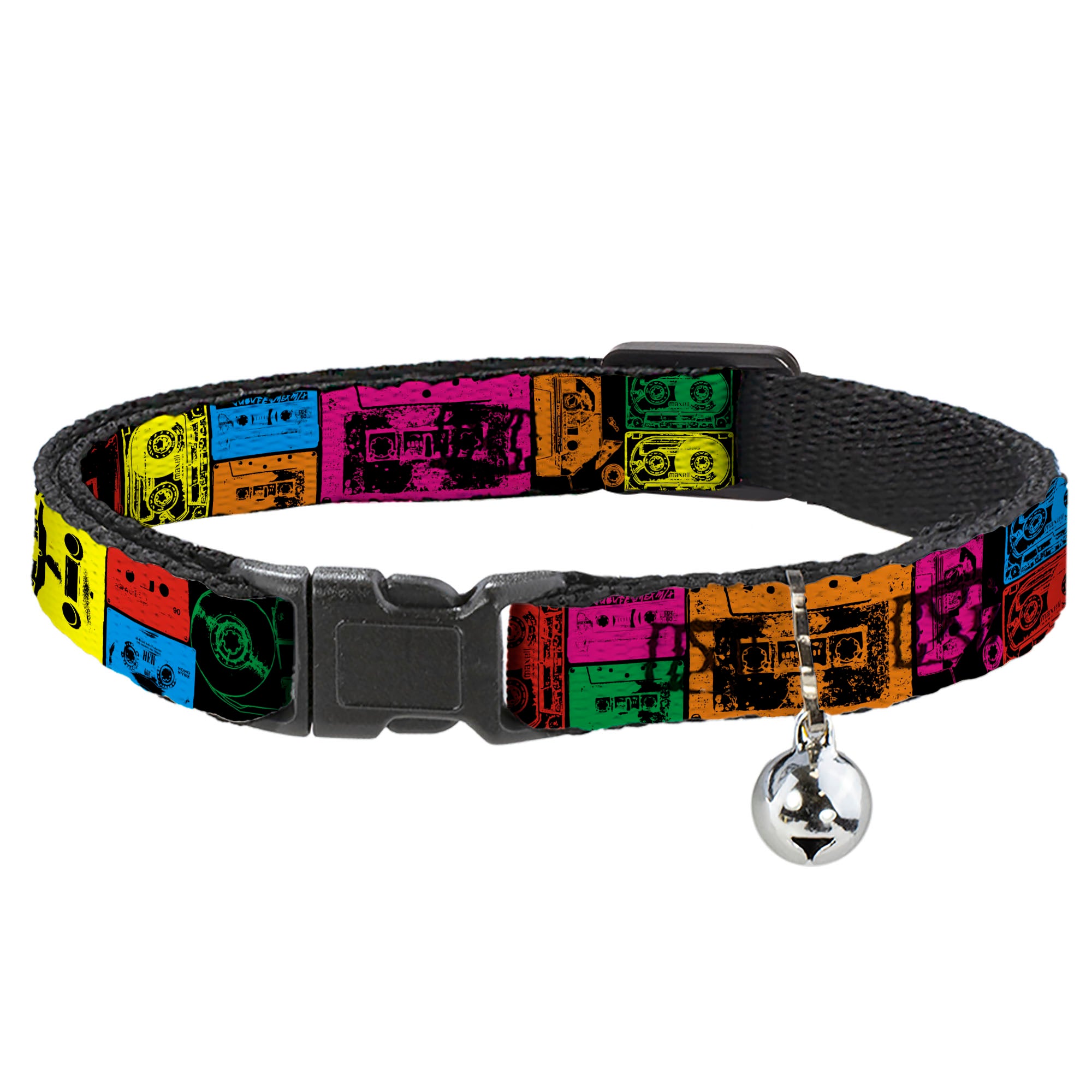 Cat Collar Breakaway - Tapes Multi Neon Breakaway Cat Collars Buckle-Down