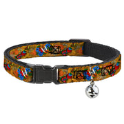 Cat Collar Breakaway - Tattoo Johnny-Hearts & Roses Breakaway Cat Collars Tattoo Johnny