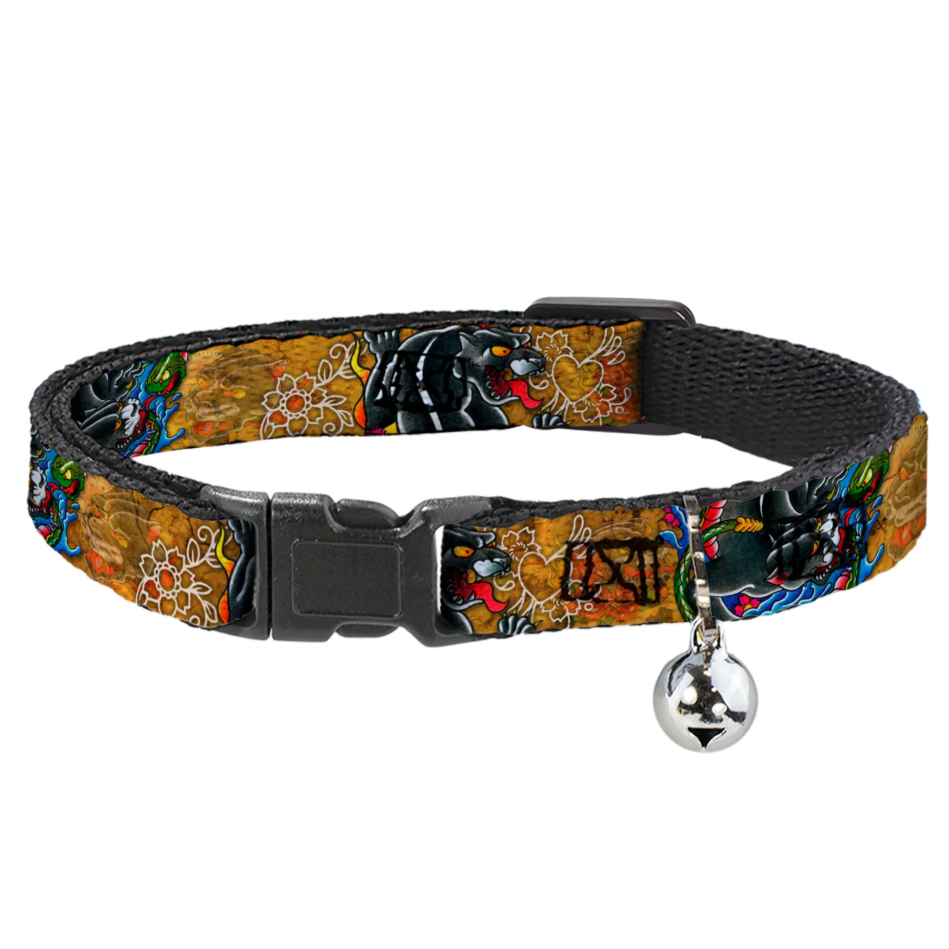 Cat Collar Breakaway - Tattoo Johnny-Panther Breakaway Cat Collars Tattoo Johnny