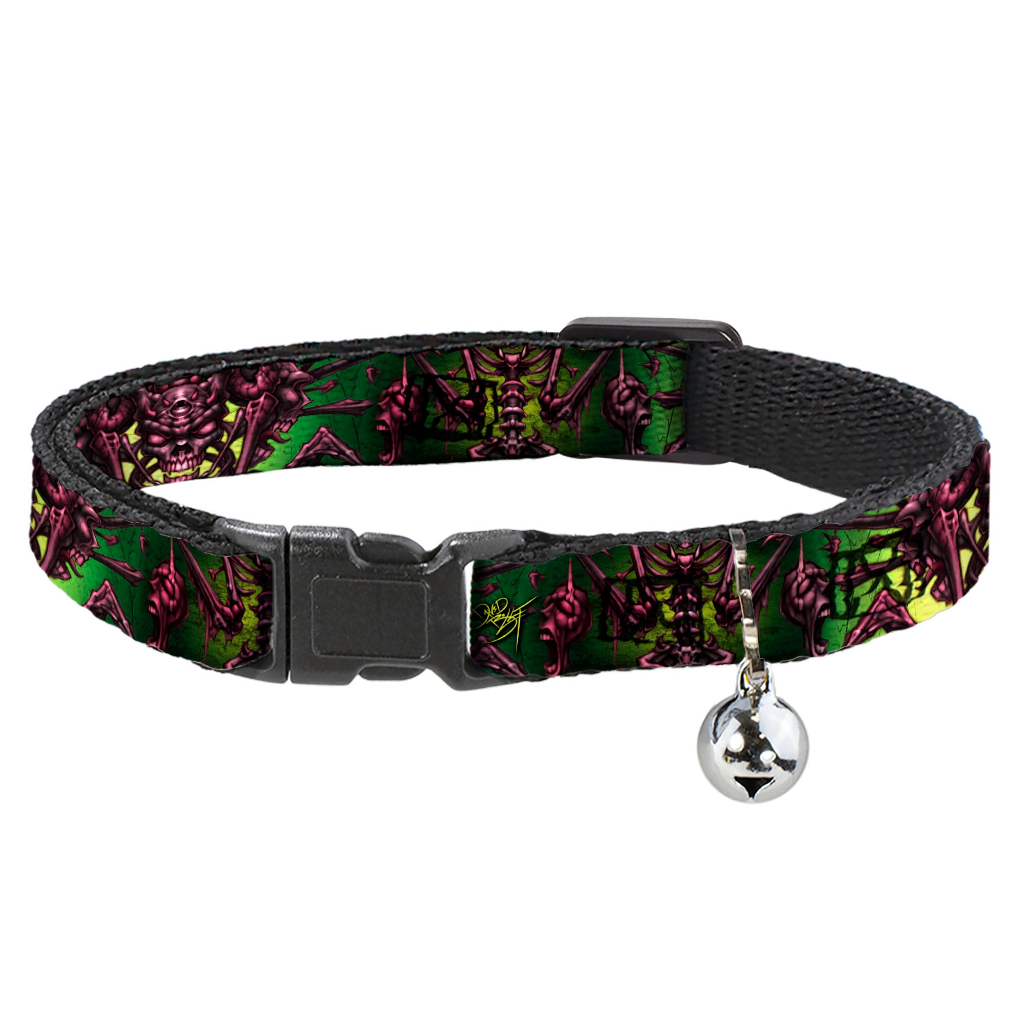 Cat Collar Breakaway - Tattoo Johnny-Bone Man Breakaway Cat Collars Tattoo Johnny