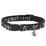 Cat Collar Breakaway - Tattoo Johnny-Fairies Black White Breakaway Cat Collars Tattoo Johnny