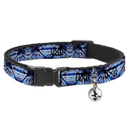Cat Collar Breakaway - Tie Dye Purple Blue Breakaway Cat Collars Buckle-Down