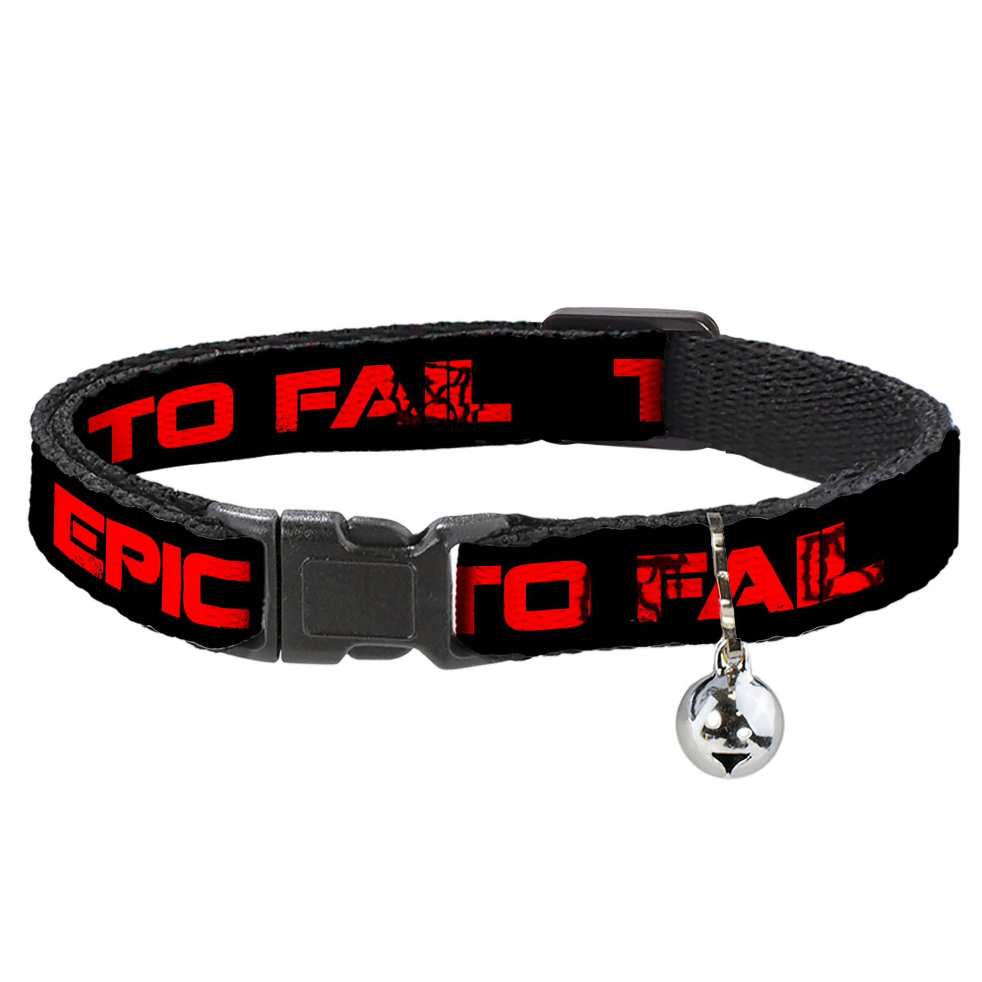 Cat Collar Breakaway - TOO EPIC TO FAIL Weathered Black Red Breakaway Cat Collars Buckle-Down