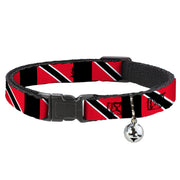 Cat Collar Breakaway - Trinidad & Tobaga Flags Black Block Breakaway Cat Collars Buckle-Down
