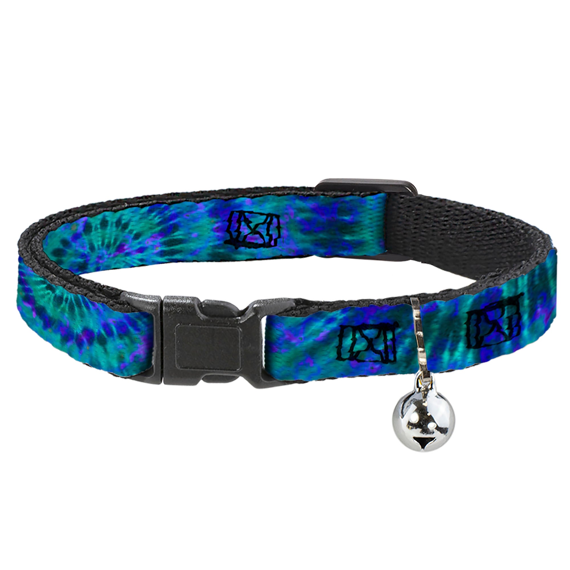 Cat Collar Breakaway - Tie Dye Green Blue Purple Breakaway Cat Collars Buckle-Down