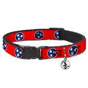 Cat Collar Breakaway - Tennessee Flag Stars Red White Blue Breakaway Cat Collars Buckle-Down