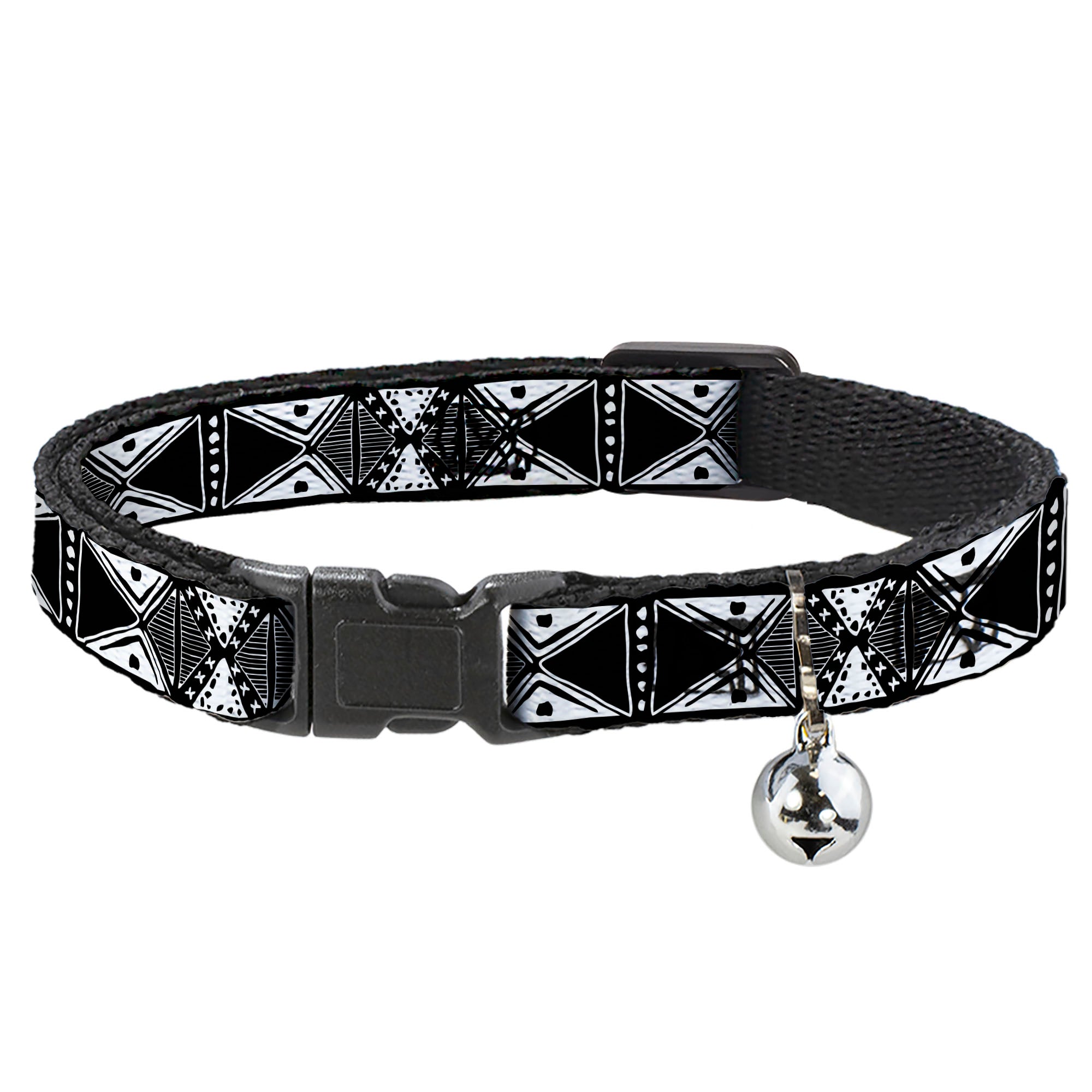 Cat Collar Breakaway - Tribal1 Black White Breakaway Cat Collars Buckle-Down
