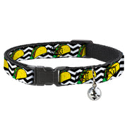 Cat Collar Breakaway - Taco Chevron Black White Breakaway Cat Collars Buckle-Down