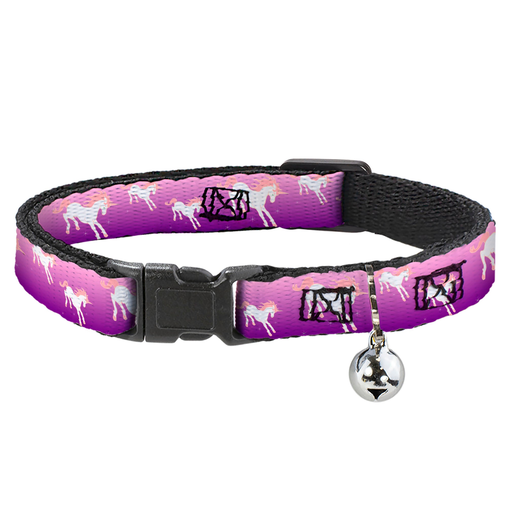 Cat Collar Breakaway - Unicorn Sparkles Purple Pink Breakaway Cat Collars Buckle-Down