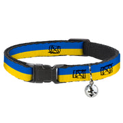 Cat Collar Breakaway with Bell - Ukraine Flag Continuous Breakaway Cat Collars Buckle-Down