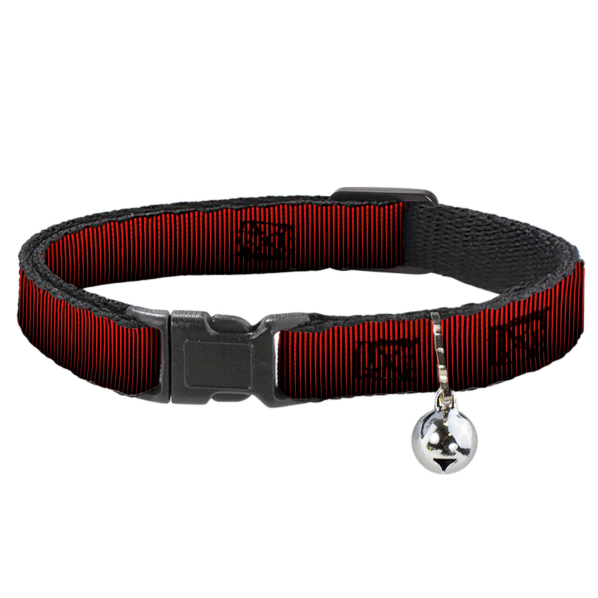 Cat Collar Breakaway - Vertical Stripes Transition Black Red Breakaway Cat Collars Buckle-Down