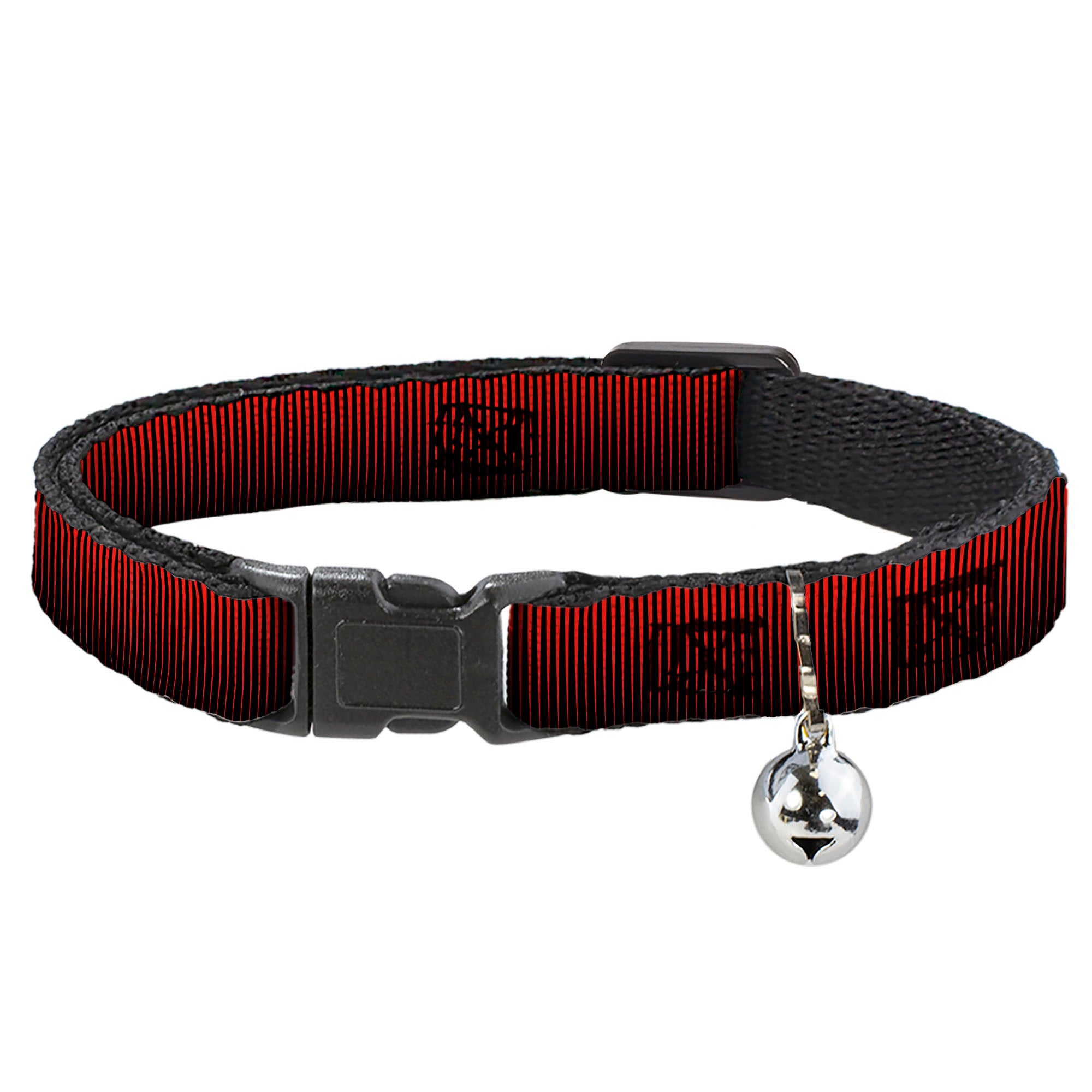 Cat Collar Breakaway - Vertical Stripes Transition Black Red Breakaway Cat Collars Buckle-Down
