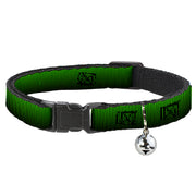 Cat Collar Breakaway - Vertical Stripes Transition Black Yellow Breakaway Cat Collars Buckle-Down