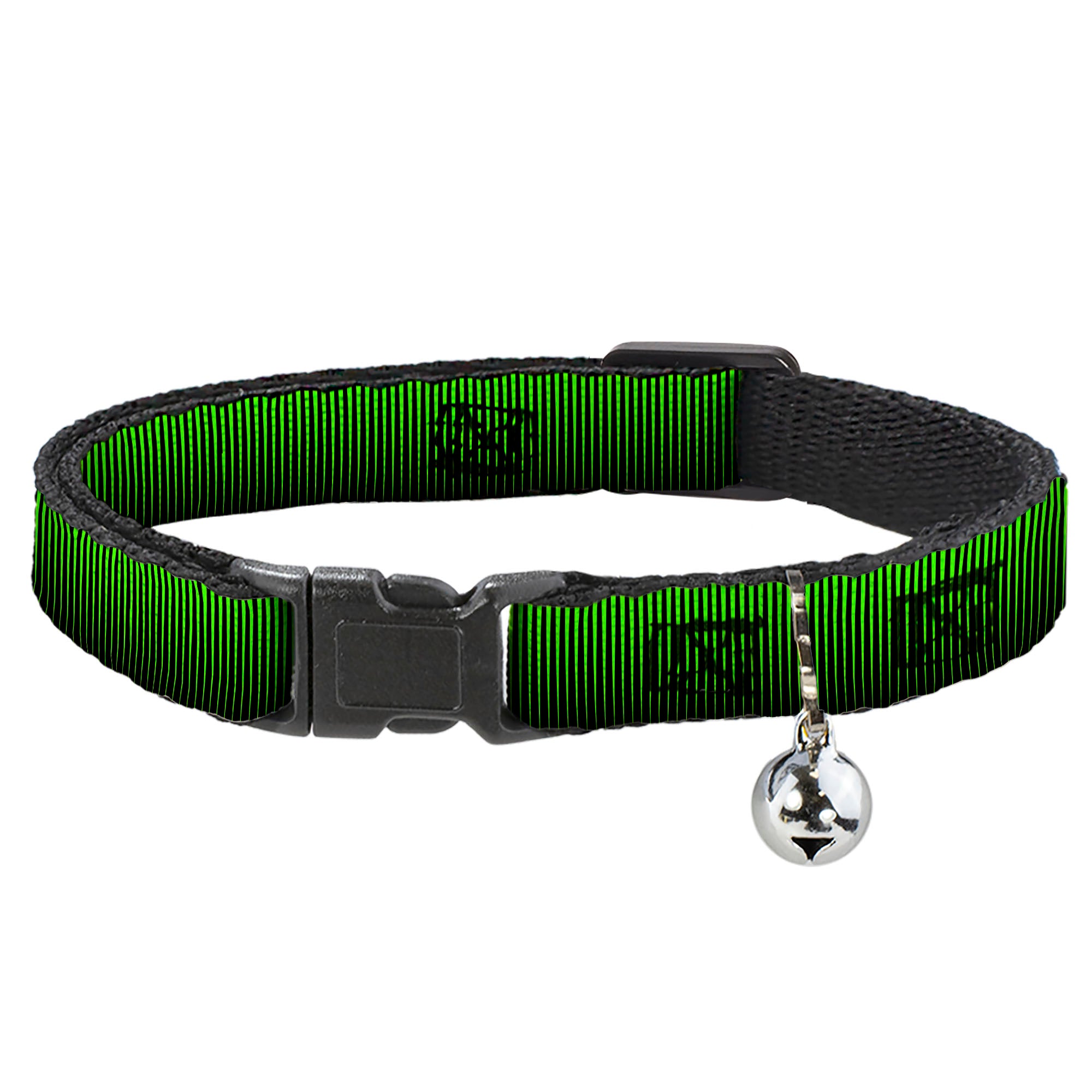 Cat Collar Breakaway - Vertical Stripes Transition Black Yellow Breakaway Cat Collars Buckle-Down