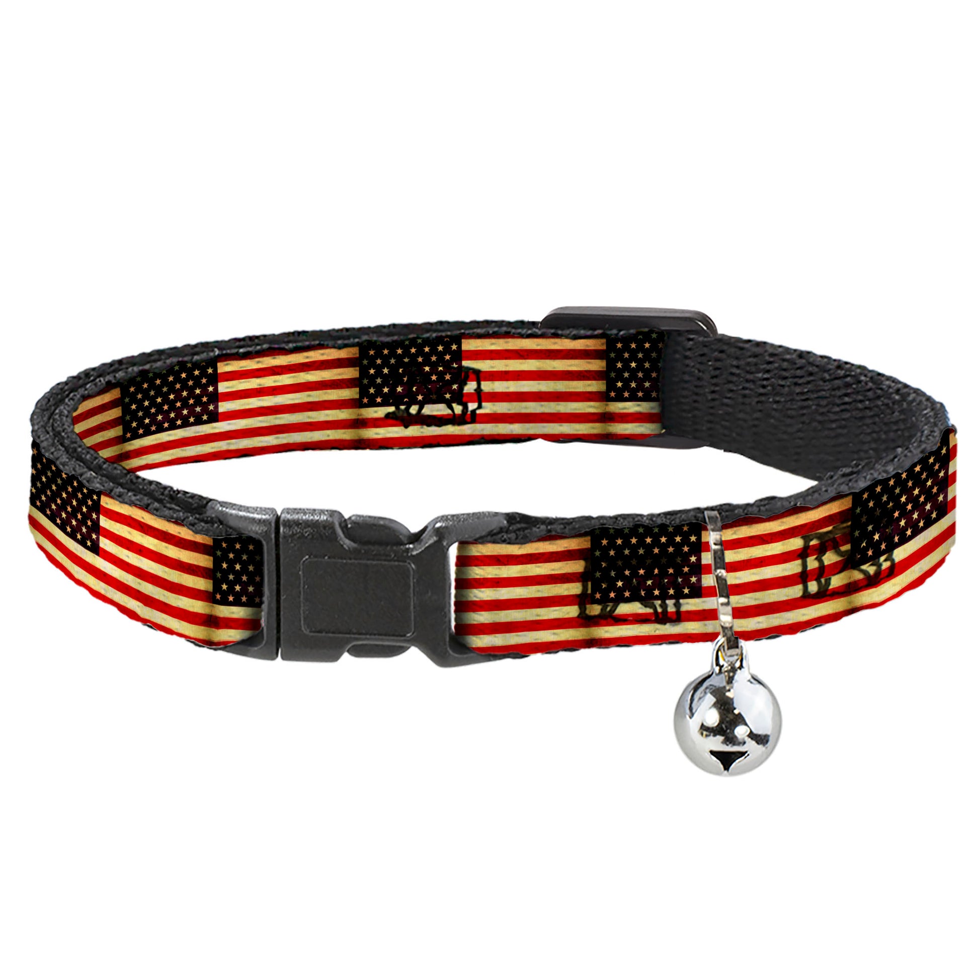 Cat Collar Breakaway - Vintage US Flag Repeat Breakaway Cat Collars Buckle-Down