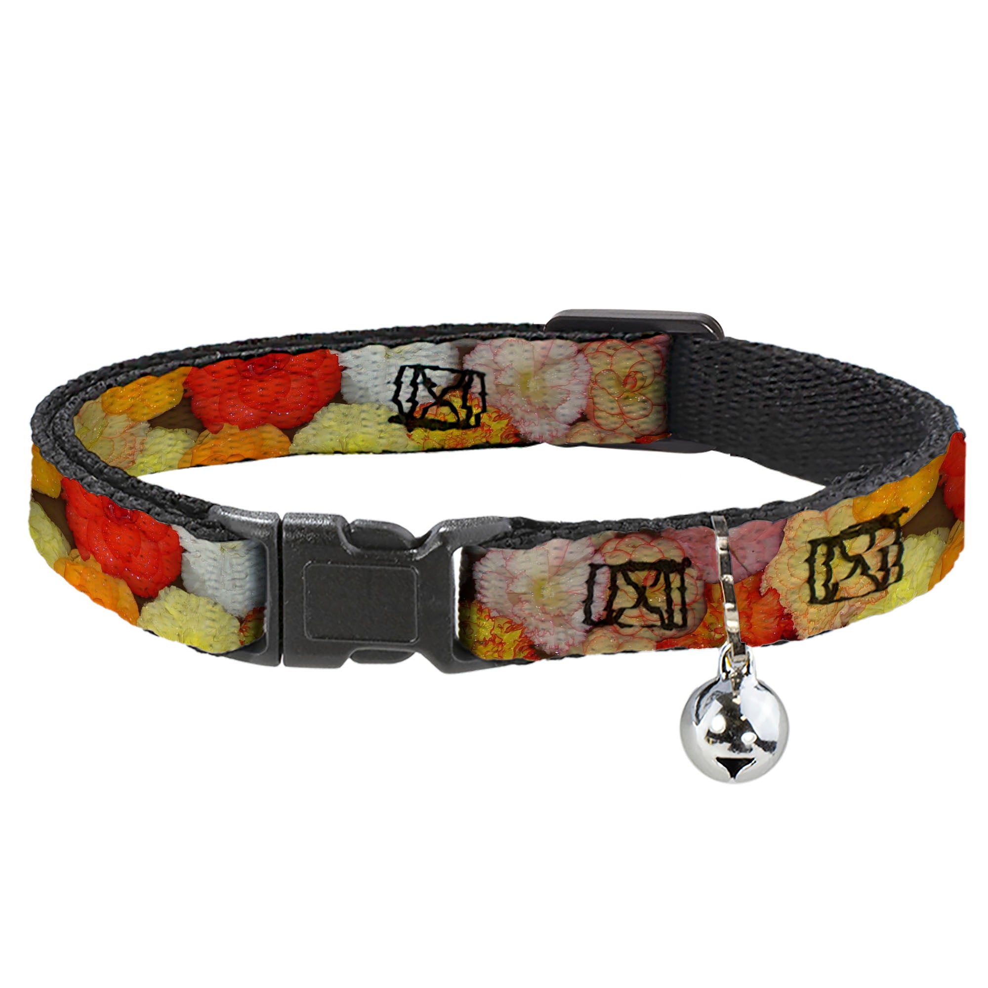 Cat Collar Breakaway - Vivid Floral Collage2 Yellows Pinks Oranges Breakaway Cat Collars Buckle-Down