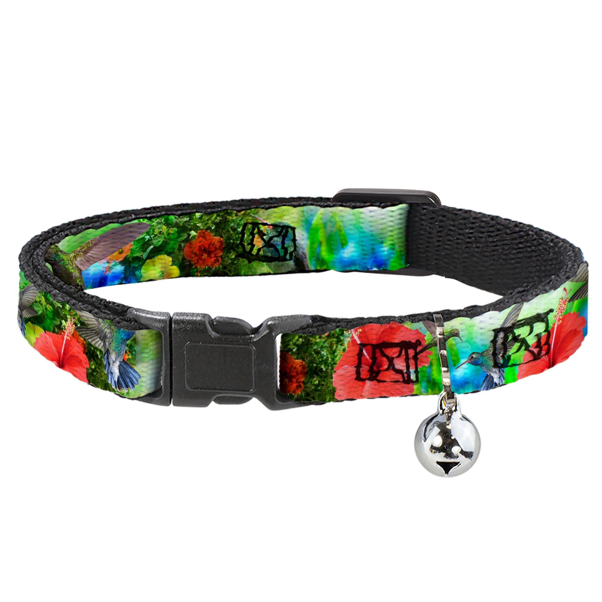 Cat Collar Breakaway - Vivid Hummingbird Garden Breakaway Cat Collars Buckle-Down