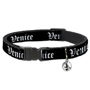 Cat Collar Breakaway - VENICE Old English Black White Breakaway Cat Collars Buckle-Down