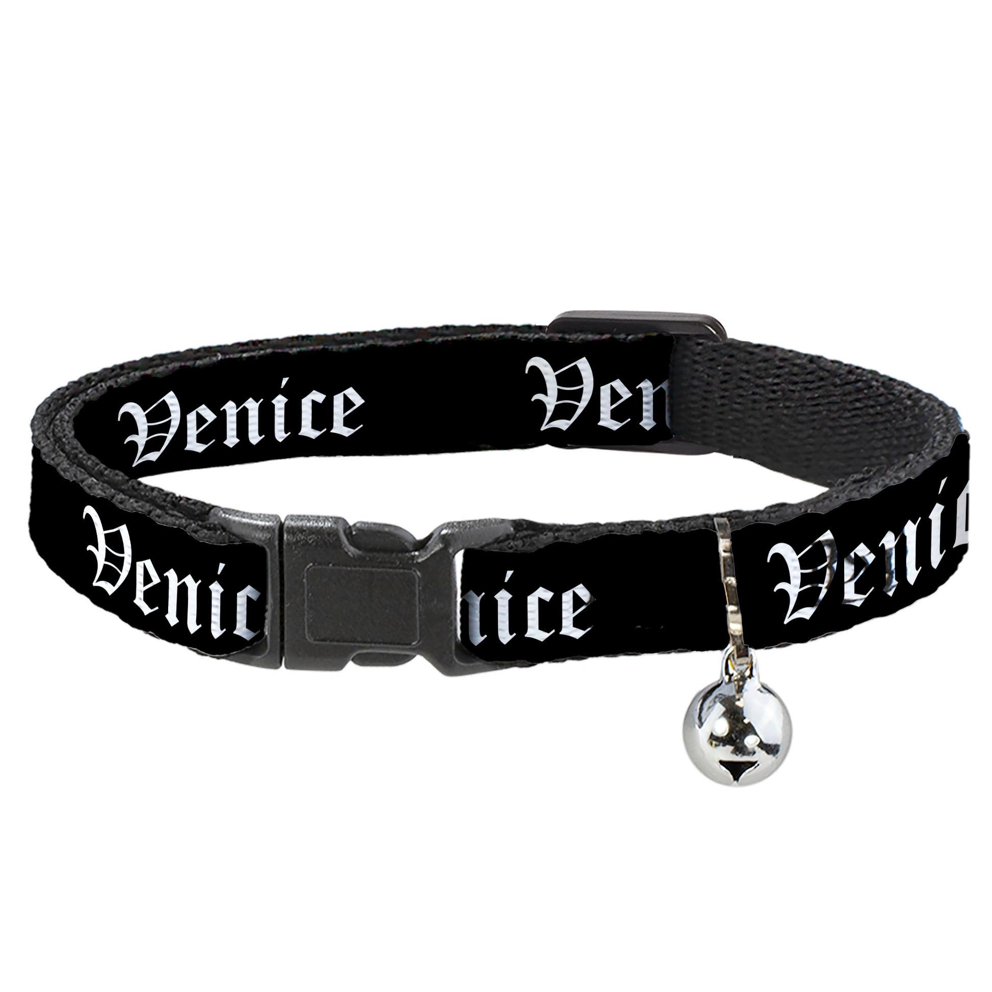 Cat Collar Breakaway - VENICE Old English Black White Breakaway Cat Collars Buckle-Down
