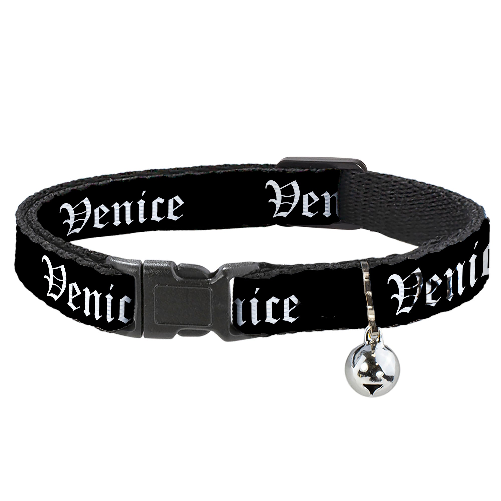 Cat Collar Breakaway - VENICE Old English Black White Breakaway Cat Collars Buckle-Down