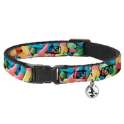 Cat Collar Breakaway - Vivid Sour Worms Stacked Breakaway Cat Collars Buckle-Down