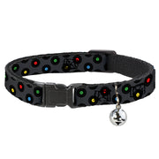 Cat Collar Breakaway - Vinyl Records Gray Black Mutli Color Breakaway Cat Collars Buckle-Down