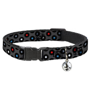 Cat Collar Breakaway - Vinyl Records Gray Black Red Blue White Breakaway Cat Collars Buckle-Down