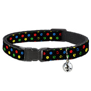 Cat Collar Breakaway - Vinyl Records Stacked Black Gray Multi Color Breakaway Cat Collars Buckle-Down