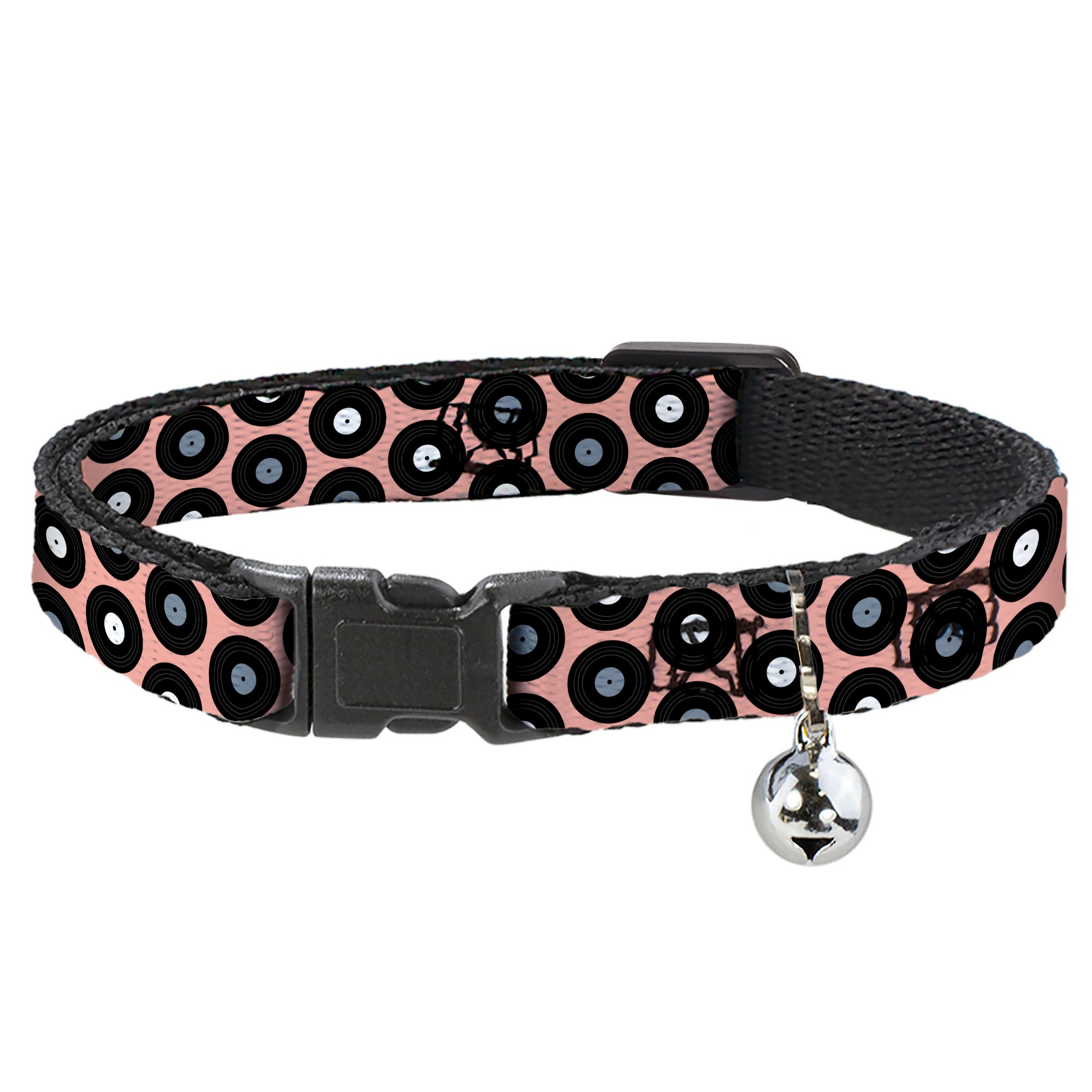 Cat Collar Breakaway - Vinyl Records Tan Black Gray White Breakaway Cat Collars Buckle-Down