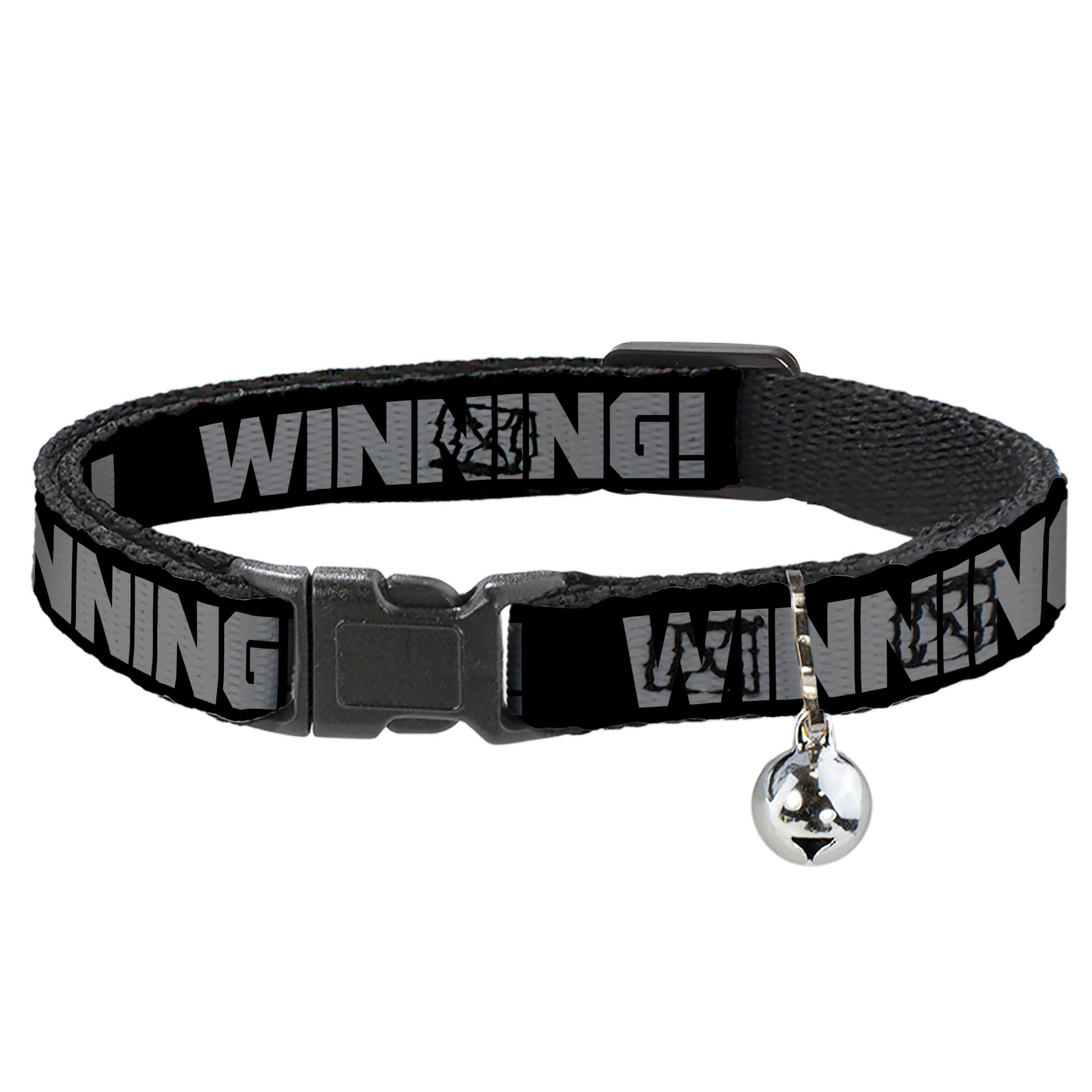 Cat Collar Breakaway - WINNING! Black Gray Breakaway Cat Collars Buckle-Down