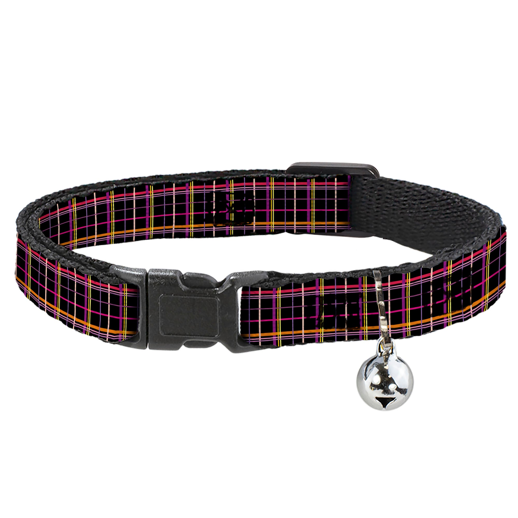 Cat Collar Breakaway - Wire Grid Black Orange Purple Breakaway Cat Collars Buckle-Down