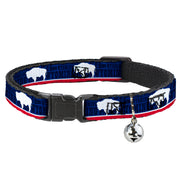 Cat Collar Breakaway - Wyoming Flags WYOMING Typography Breakaway Cat Collars Buckle-Down