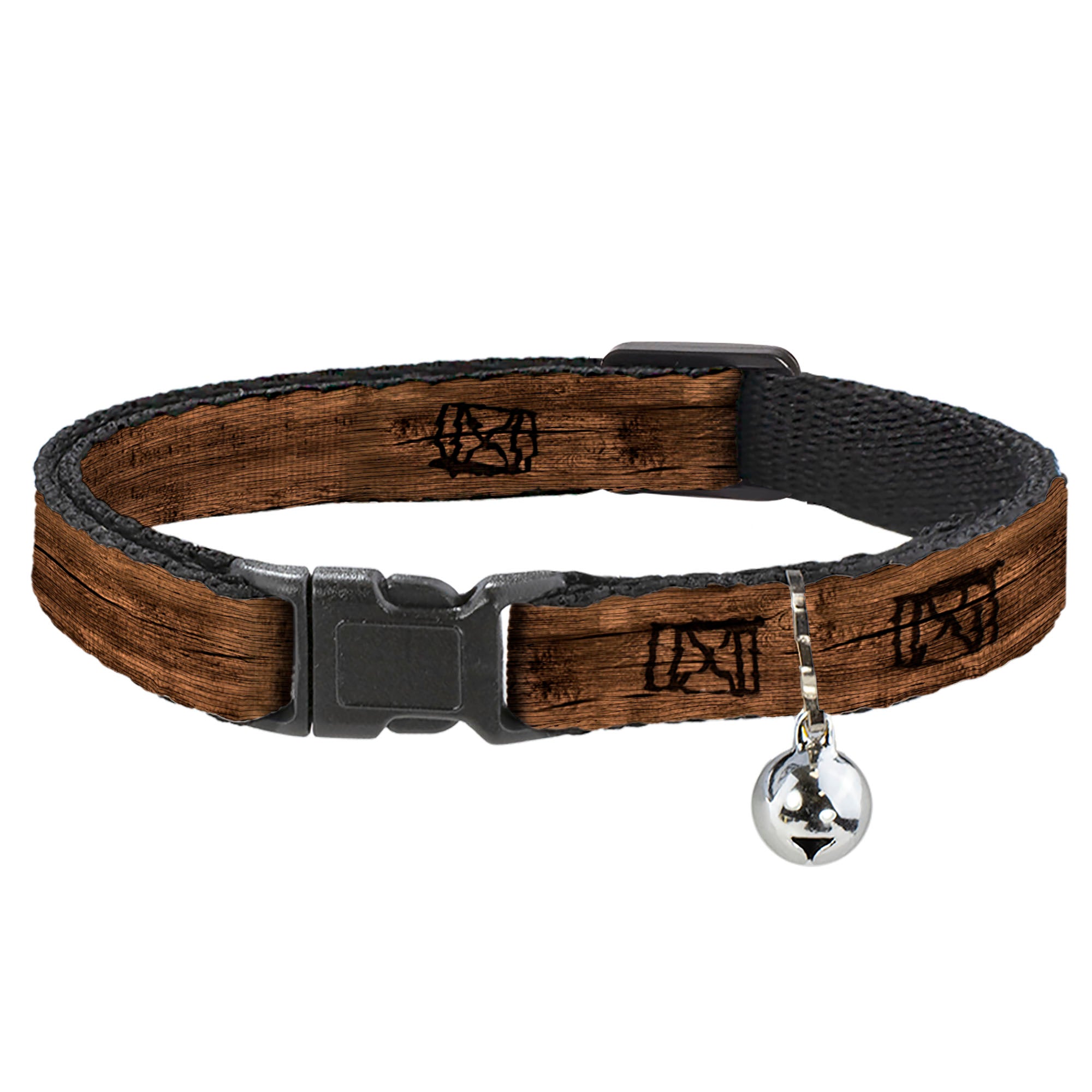 Cat Collar Breakaway - Wood Grain3 Horizontal Brown Breakaway Cat Collars Buckle-Down
