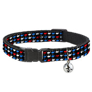 Cat Collar Breakaway - Whales Navy Red White Blue Breakaway Cat Collars Buckle-Down