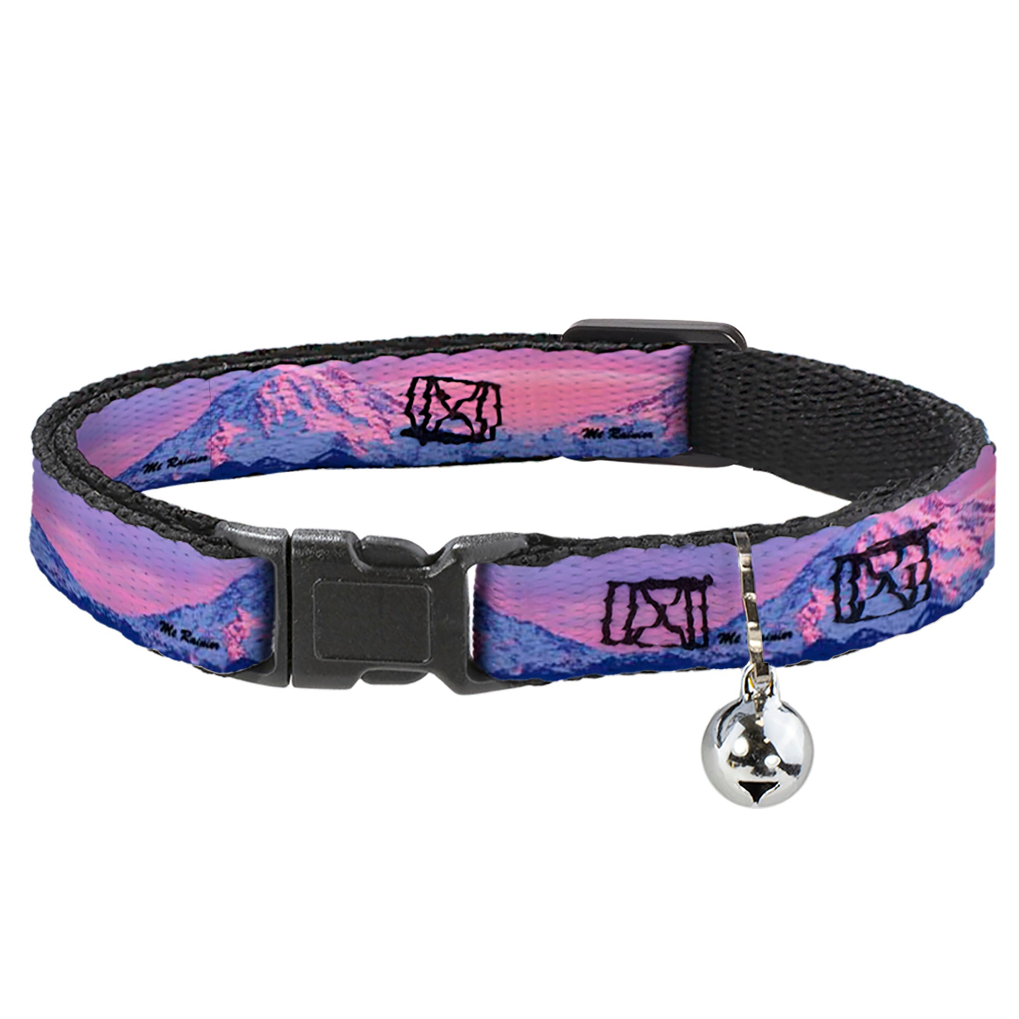 Cat Collar Breakaway - MT. RAINIER Sunset Landscape Breakaway Cat Collars Buckle-Down