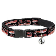 Cat Collar Breakaway - BACON Baseball Script Breakaway Cat Collars Buckle-Down