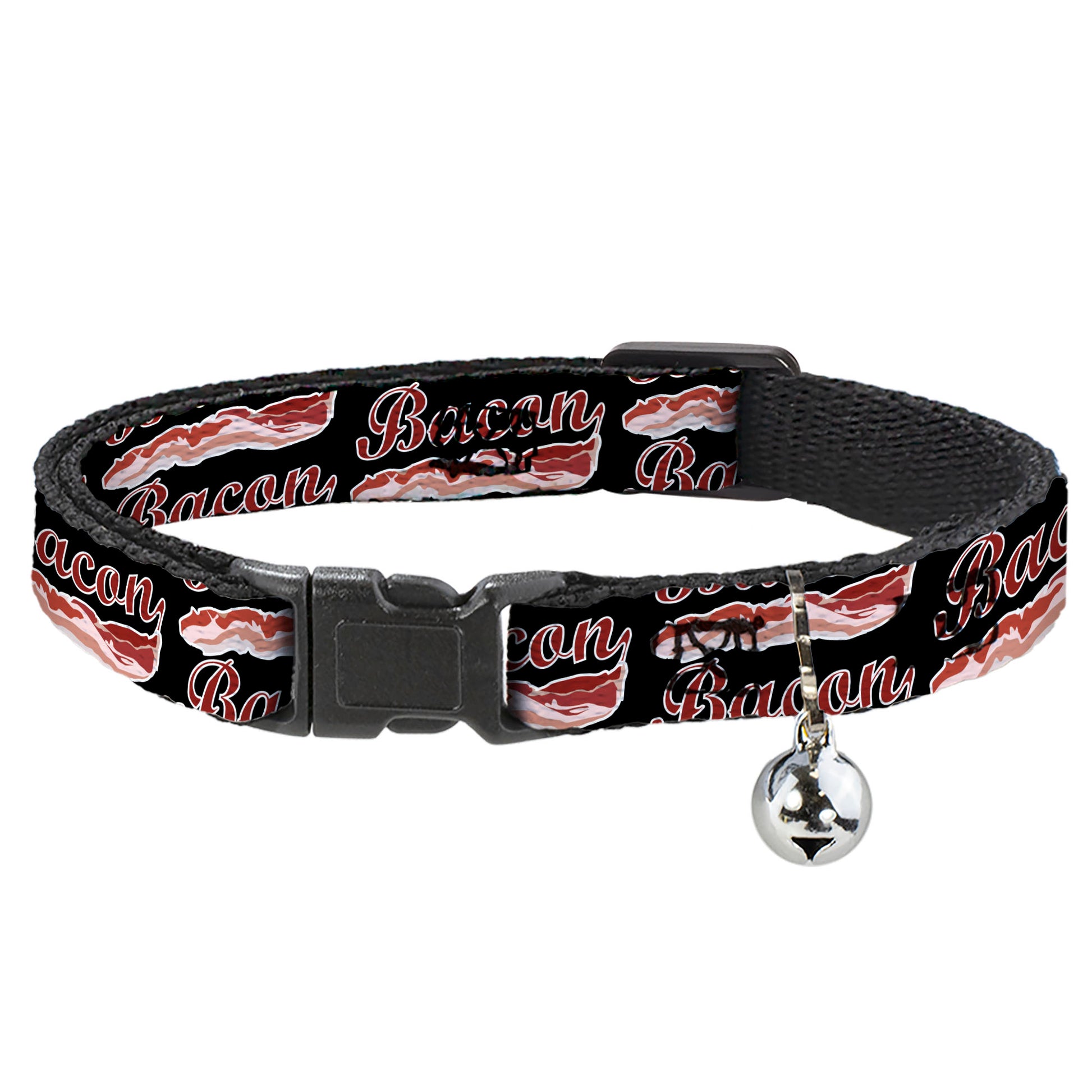 Cat Collar Breakaway - BACON Baseball Script Breakaway Cat Collars Buckle-Down