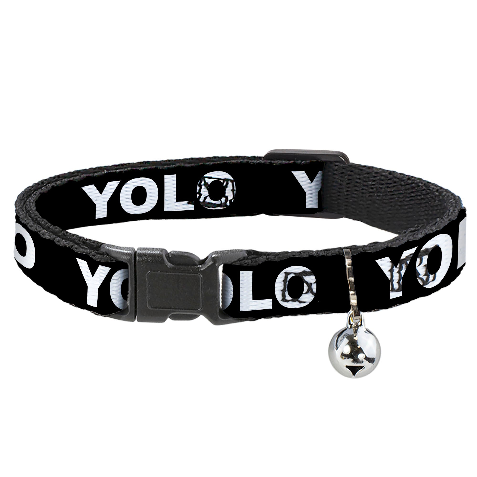 Cat Collar Breakaway - YOLO Black White Breakaway Cat Collars Buckle-Down