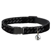 Cat Collar Breakaway - YOLO Diagonal Black Gray White Breakaway Cat Collars Buckle-Down