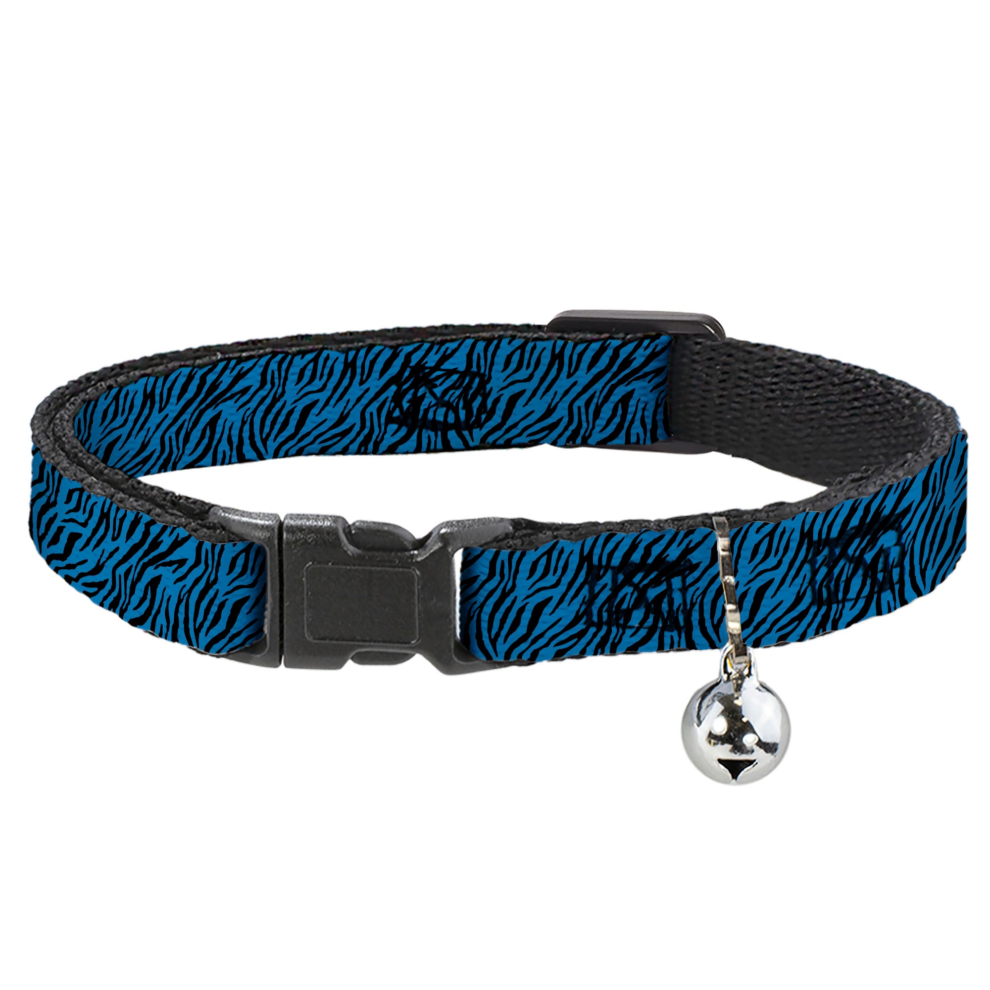 Cat Collar Breakaway - Zebra 2 Turquoise Breakaway Cat Collars Buckle-Down