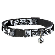 Cat Collar Breakaway - Zombies White Black Breakaway Cat Collars Buckle-Down