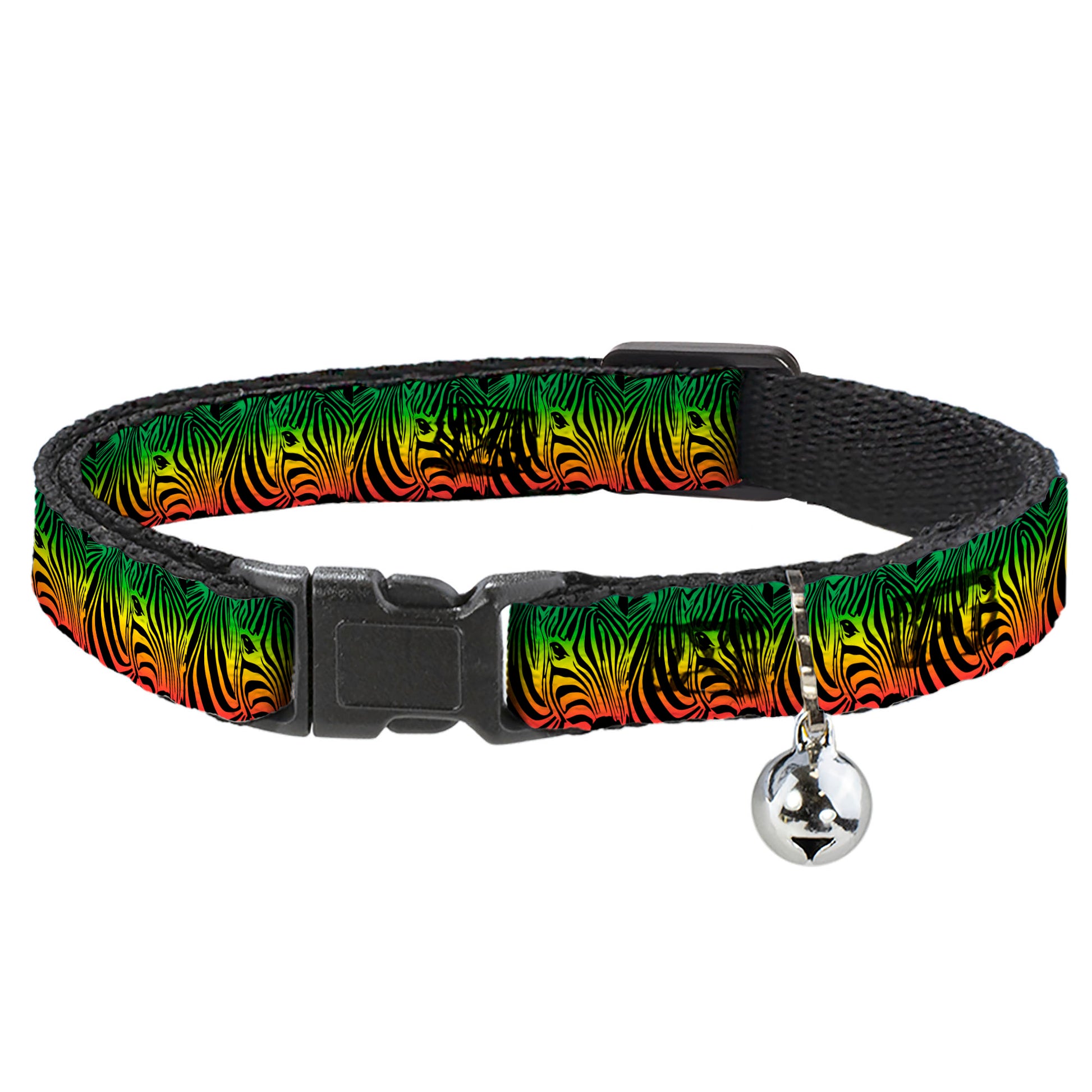 Cat Collar Breakaway - Zebra Head Rasta Breakaway Cat Collars Buckle-Down