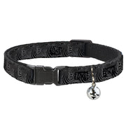 Cat Collar Breakaway - Zebra Head Black Gray Breakaway Cat Collars Buckle-Down