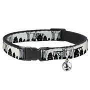 Cat Collar Breakaway - Zebra Poops Off-White Black Breakaway Cat Collars Buckle-Down