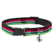 Cat Collar Breakaway - Zarape1 Horizontal Red White Green Breakaway Cat Collars Buckle-Down