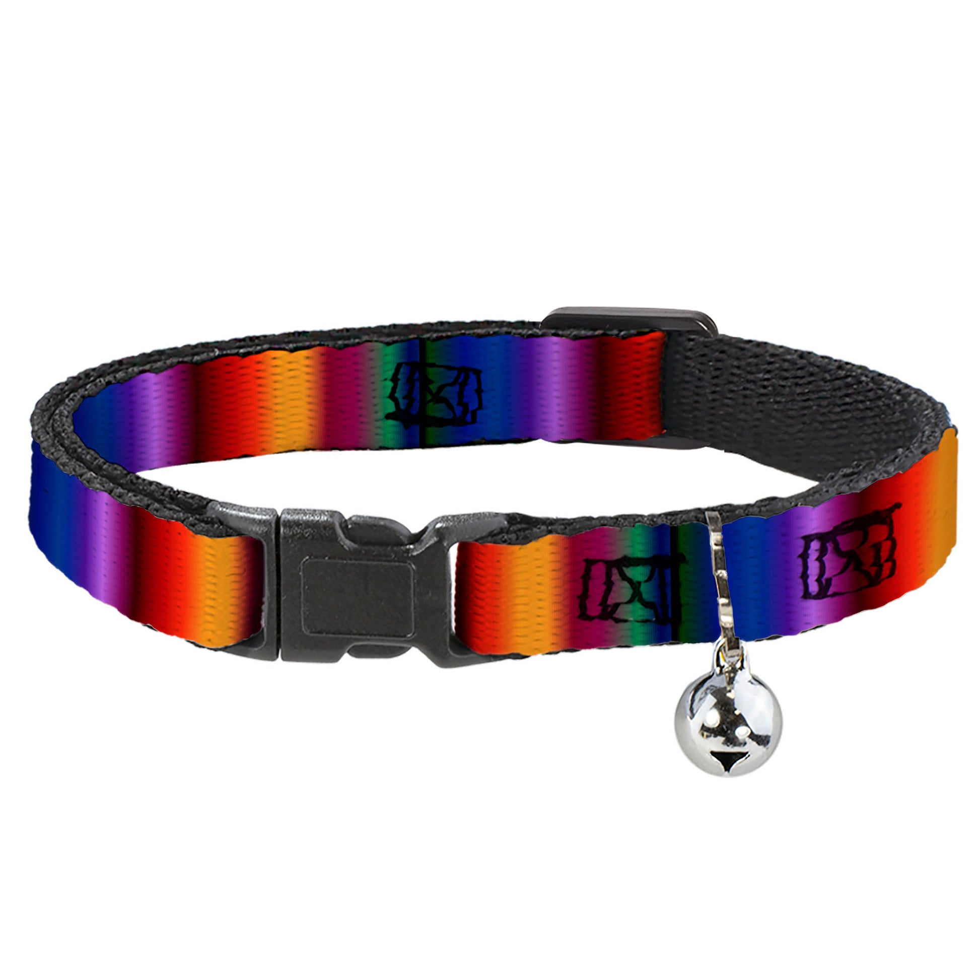 Cat Collar Breakaway - Zarape3 Vertical Multi Color Fade Breakaway Cat Collars Buckle-Down