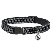 Cat Collar Breakaway - Zig Zag Black Gray White Breakaway Cat Collars Buckle-Down