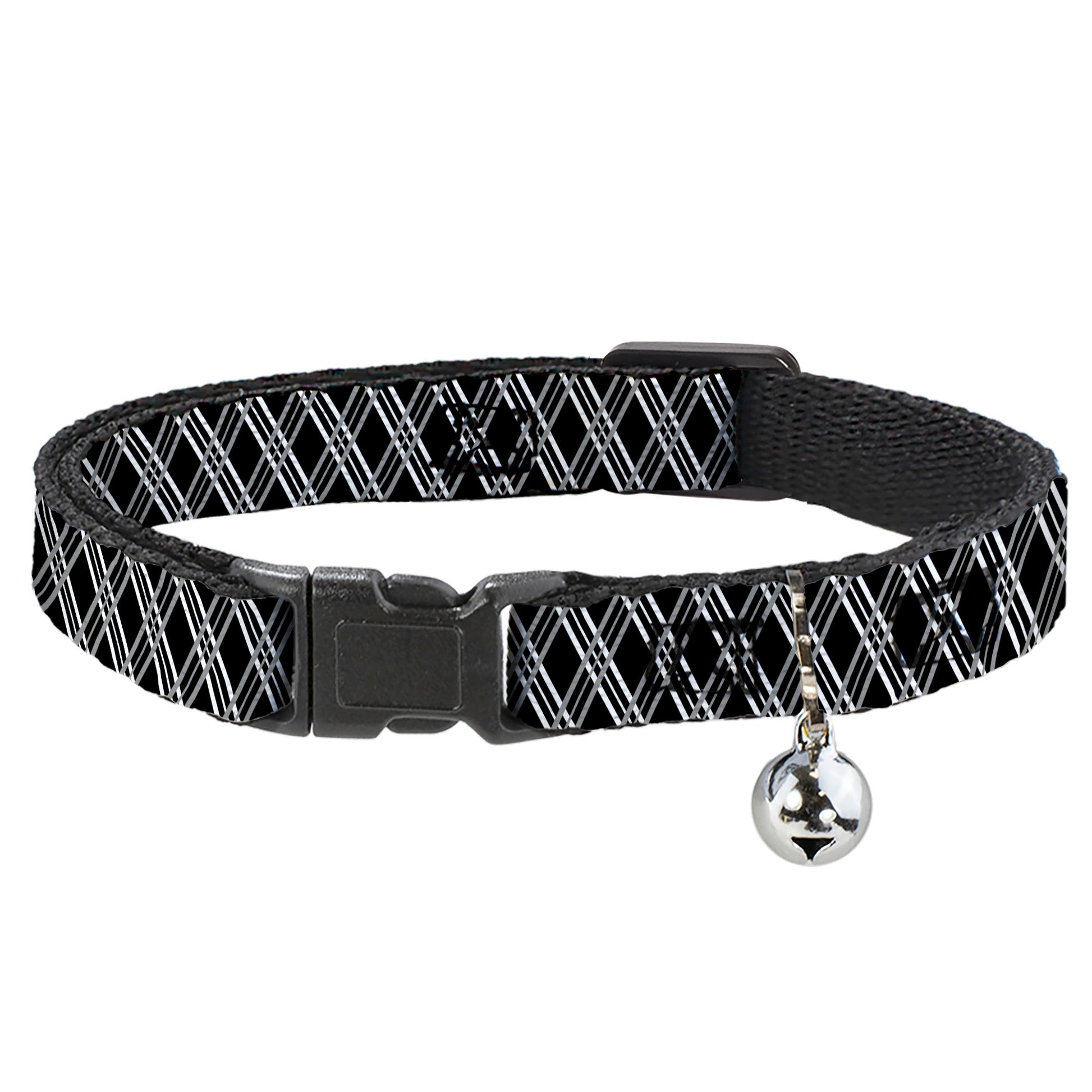 Cat Collar Breakaway - Zig Zag Black Gray White Breakaway Cat Collars Buckle-Down